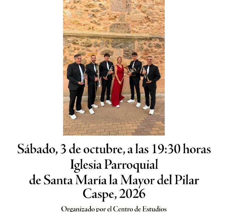 OpenBRASS ofrecerá este sábado un concierto en Caspe organizado por el Centro de Estudios Comarcales del Bajo Aragón-Caspe y la IFC de la Diputación de Zaragoza