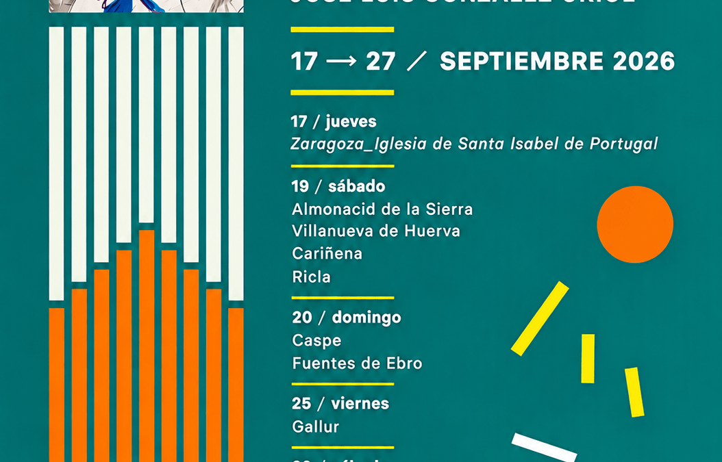 Las Jornadas de Órgano de la DPZ concluyen este fin de semana con conciertos en Gallur, Daroca, Tobed, Longares, Ariza y Ejea
