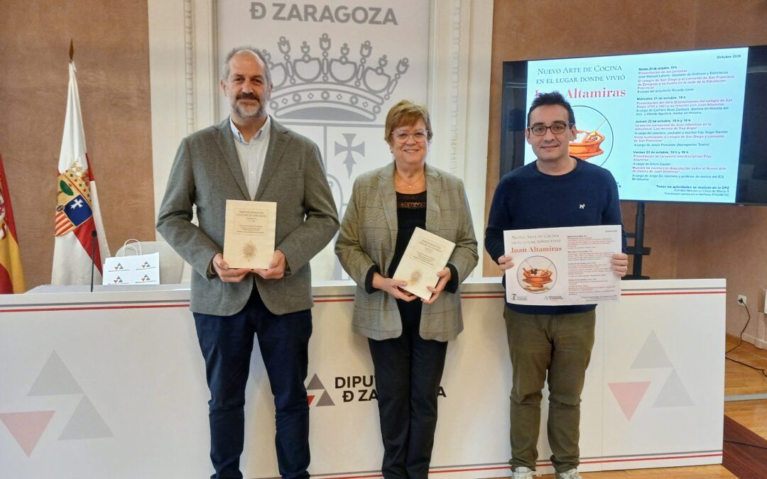 La Institución Fernando el Católico de la DPZ edita un libro sobre el antiguo colegio de San Diego de Zaragoza y su relación con el cocinero Juan Altamiras