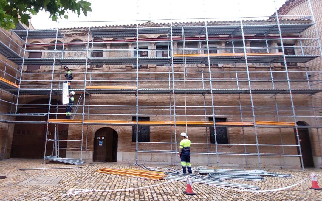 Restauración de la fachada sur del palacio abacial de Veruela